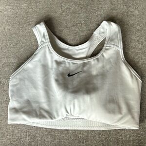 Nike Dri-Fit White Sports Bra, Size Medium Woman